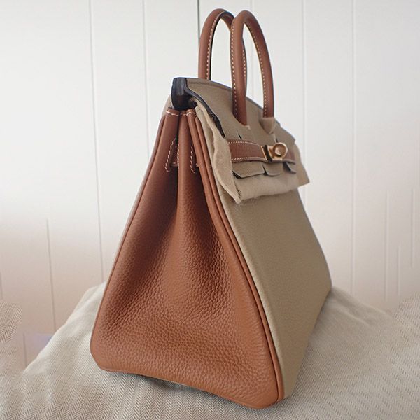 エルメス バーキン25 コピー ハンドバッグ トレンチ/ゴールド